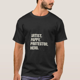 Vrouwen Beschermer Hero Artiest Pappy Art Dad Prof T-shirt