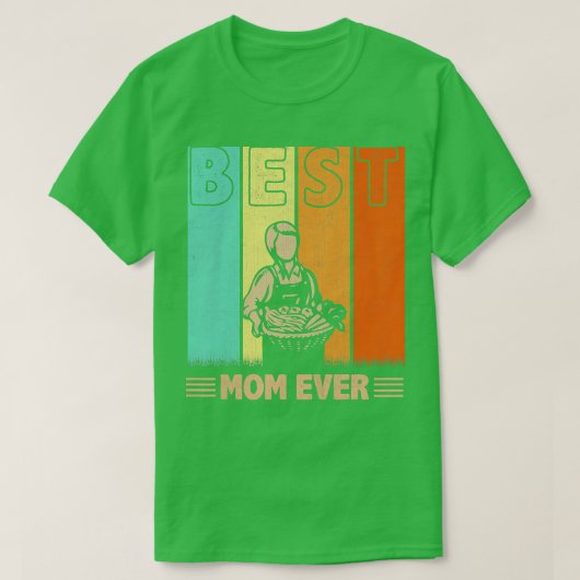 Vrouwen Best Farmer Mam Ever Retro Graphic Mama Mo T-shirt (Design voorkant)