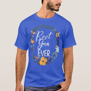 Vrouwen Best Gma Ever Floral Decoration Grandma T- T-shirt