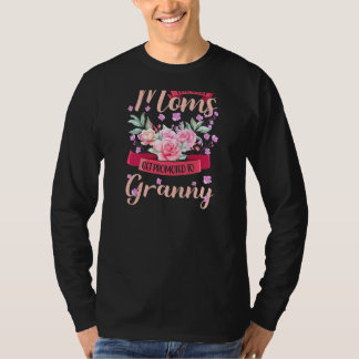 Vrouwen Best Moms Promoted Granny Grandma Moeders  T-shirt