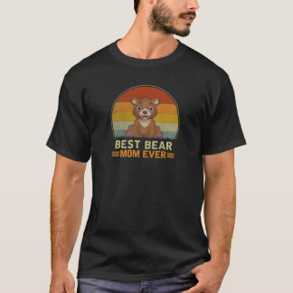 Vrouwen Beste Beer Mam Oog Beer Lover T-shirt