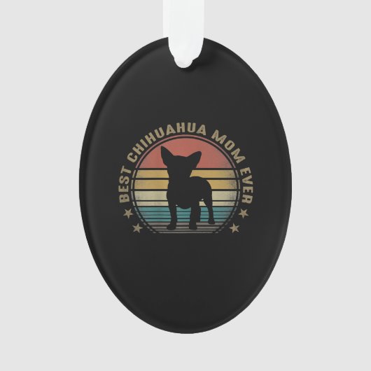Vrouwen Beste Chihuahua Moeder Ever Grappige Moede Ornament (voorkant)