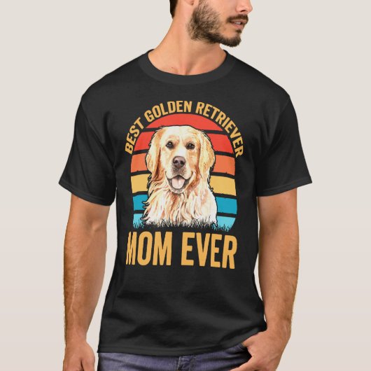 Vrouwen Beste Golden Retriever Mama Ooit Hond Grap T-shirt (Voorkant)