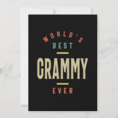 Vrouwen Beste Grammy Ever Grandma Gift Kaart (Voorkant)