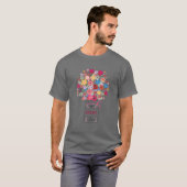 Vrouwen Beste Grams op de Kunst Bloem Grootmoeder T-shirt (Voorkant volledig)