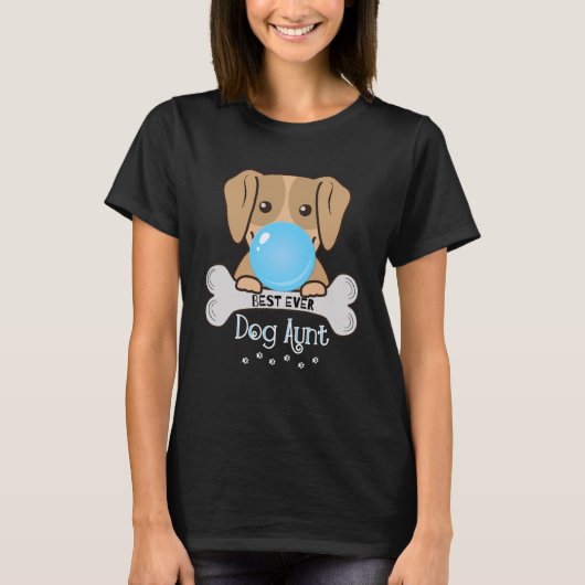Vrouwen Beste ooit Hond Tante T-shirt (Voorkant)