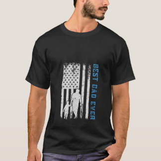 Vrouwen Beste Papa Daddy Ooit Patriottische Amerik T-shirt