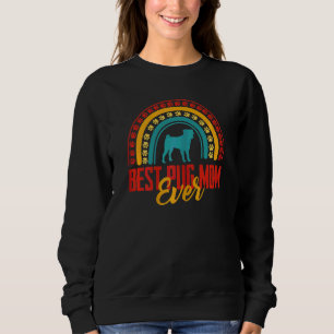 Vrouwen Beste Pug Moeder Ooit Regenboog Pug Eigena Trui