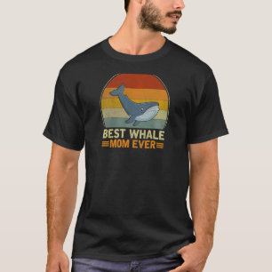 Vrouwen Beste Walvis Moeder Ooit Retro  Walvis Mo T-shirt