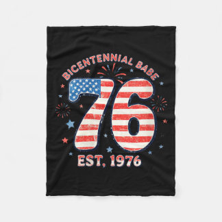 Vrouwen Bicentennial Babe Opgericht 1976 Vlag 4 ju Fleece Deken