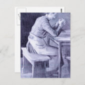 Vrouwen bidden door Vincent van Gogh Briefkaart (Voorkant / Achterkant)