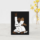 Vrouwen Bigfoot Rock N Roll Pas getrouwd Trouwcade Kaart (Gele Bloem)