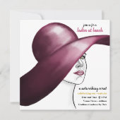 Vrouwen bij de lunch - een chique netwerkaffaire kaart (Voorkant)