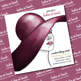 Vrouwen bij de lunch - een chique netwerkaffaire kaart