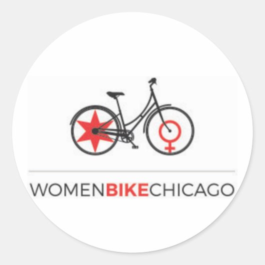 Vrouwen Bike Chicago - Step-Through Design Sticker (Voorkant)
