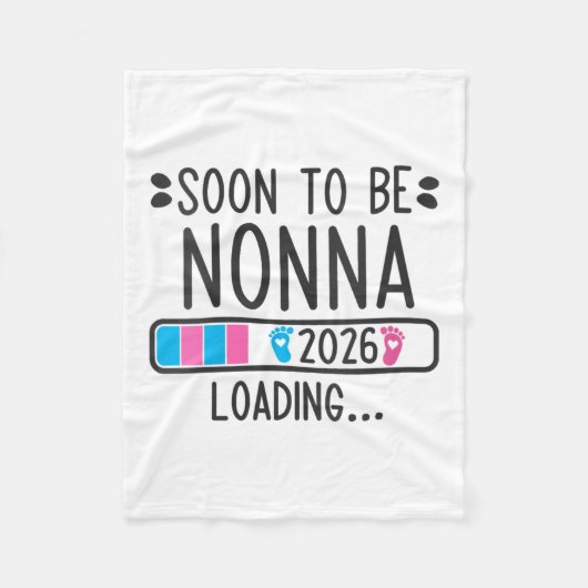 Vrouwen binnenkort Nonna 2026 Loading zwangerschap Fleece Deken (Voorkant)