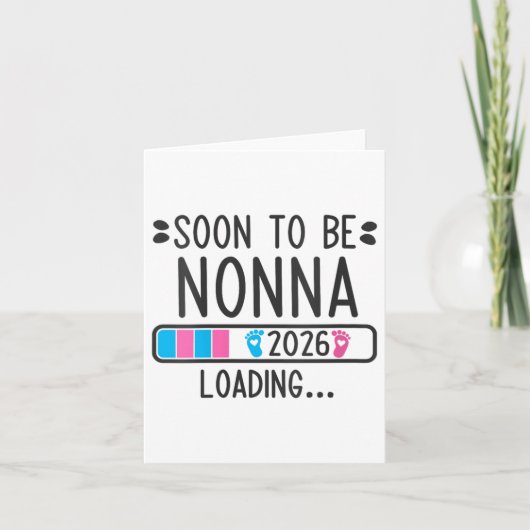 Vrouwen binnenkort Nonna 2026 Loading zwangerschap Kaart (Voorkant)