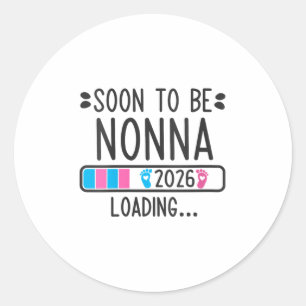 Vrouwen binnenkort Nonna 2026 Loading zwangerschap Ronde Sticker