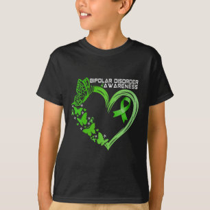 Vrouwen Bipolaire stoornis Bewustzijn Green Ribbon T-shirt