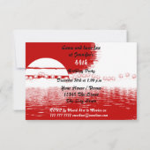 Vrouwen Birthday Party red Kaart (Achterkant)