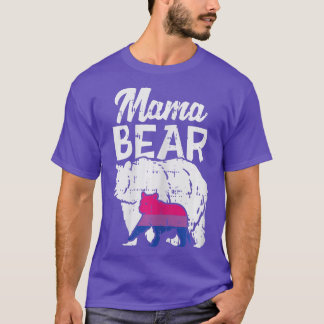 Vrouwen Bisexual Pride Mama Beer Bi Flag LGBTQ mam T-shirt