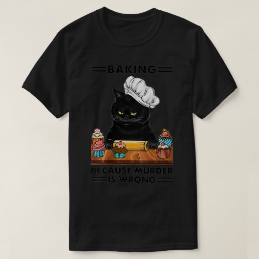 Vrouwen Black Cat Bakken omdat moord verkeerd is c T-shirt (Design voorkant)