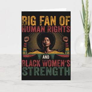 Vrouwen Black History Month bewustzijn Grote Fan V Kaart