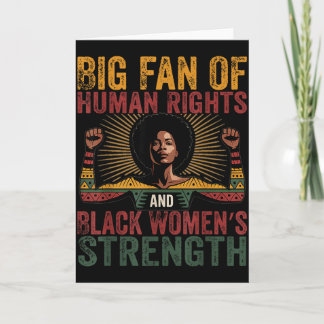 Vrouwen Black History Month bewustzijn Grote Fan V Kaart