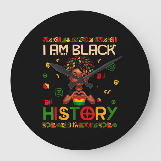 Vrouwen Black History Month Grote Klok (Voorkant)