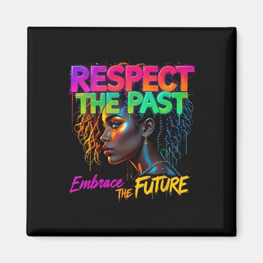 Vrouwen Black History Month Respecteer het Verlede Magneet (Voorkant)