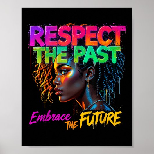 Vrouwen Black History Month Respecteer het Verlede Poster (Voorkant)