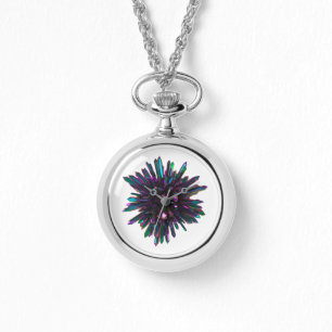 *~* Vrouwen Blauw Blauwgroen Kristalpunt Horloge