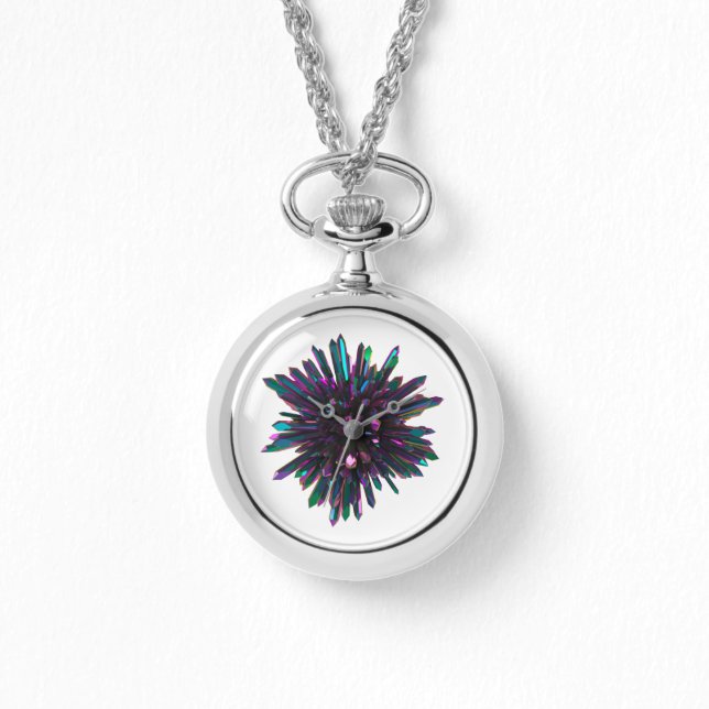 *~* Vrouwen Blauw Blauwgroen Kristalpunt Horloge (Voorkant)