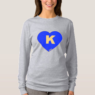 Vrouwen Blauw & Goud K-Hart lang-sleeve T-shirt