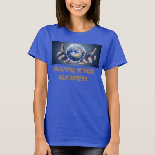 Vrouwen blauw T-shirt (Voorkant)