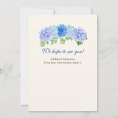 Vrouwen Blauwe Bloemen Grens 50ste Verjaardag Part Kaart (Achterkant)