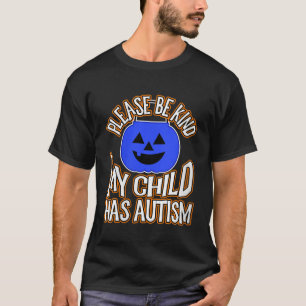 Vrouwen Blauwe Pompoen Emmer Halloween Be Kind Mij T-shirt