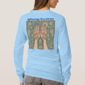 Vrouwen Blauwe Reflexologie Practitioner T-shirt (Achterkant)