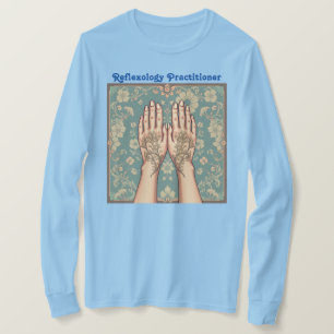 Vrouwen Blauwe Reflexologie Practitioner T-shirt