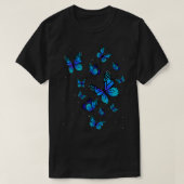 Vrouwen Blauwe Vlinder Kunsttuin Mooie Vlinder T-shirt (Design voorkant)