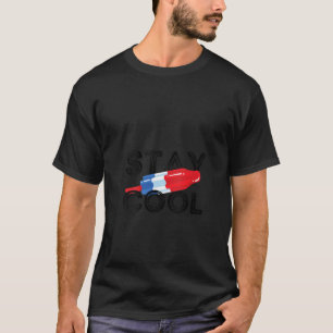 Vrouwen Blijf Cool Rocket Pop Rood Wit Blauw Popsi T-shirt