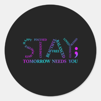 Vrouwen blijf doorgaan preventie bewustzijn week ronde sticker