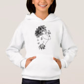 Vrouwen Bloem Donker Vlinder Gezicht Portret  (Voorkant)