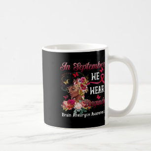 Vrouwen Bloem Vlinder Hersenen Aneurysma Bewustzij Koffiemok