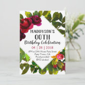 Vrouwen Bloemen 80th 90th 91st 92nd 95th 98th 99th Kaart (Staand voorkant)