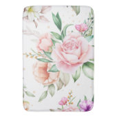 Vrouwen Bloemen Abstract  Waterverf Badmat (Voorkant Verticaal)