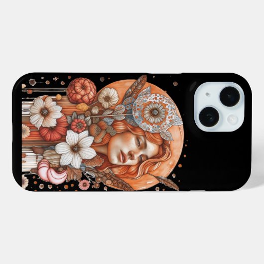 Vrouwen bloemen Case-Mate iPhone case (Achterkant (horizontaal))