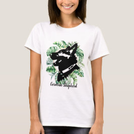 Vrouwen Bloemen Duitse Herder T-shirt
