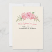 Vrouwen Bloemen Elegant Roos 50ste Verjaardag Part Kaart (Achterkant)