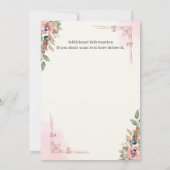 Vrouwen Bloemen Klassiek Elegant 50ste Verjaardags Kaart (Achterkant)